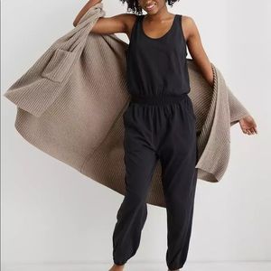 Aerie Black Cotton Jumpsuit with Pockets - NWT Size L